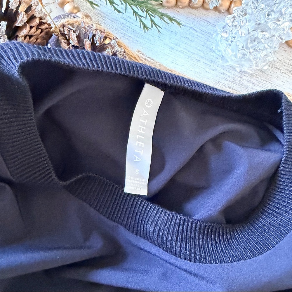 Athleta Zephyr Cropped Lightweight Loose Short Sleeve Ribbed Shirt Black Small - Picture 11 of 15